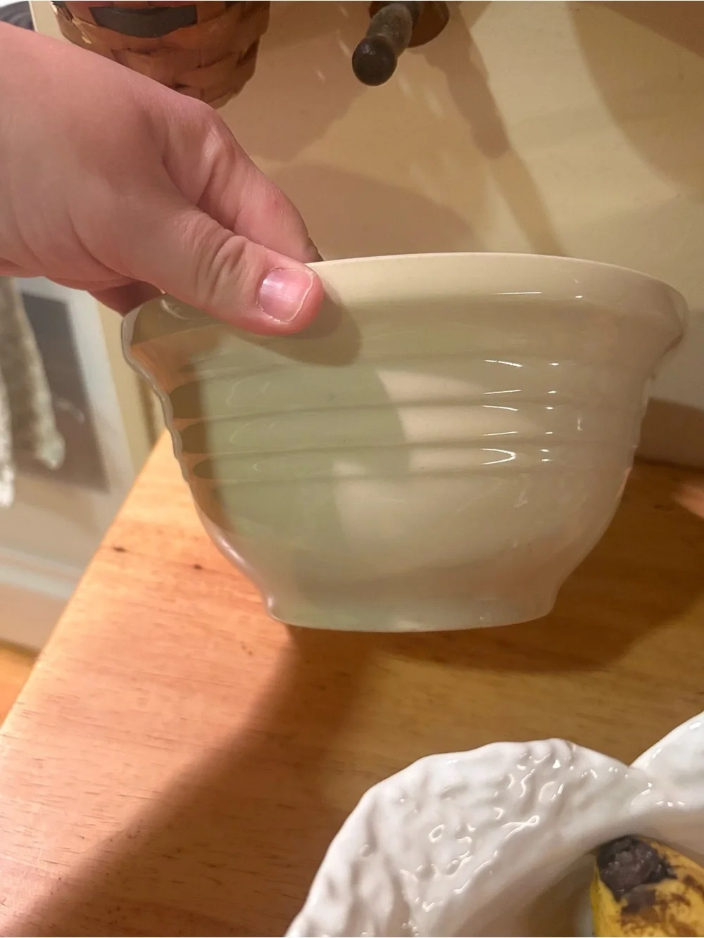 2 QT vintage Roseville mixing bowl
